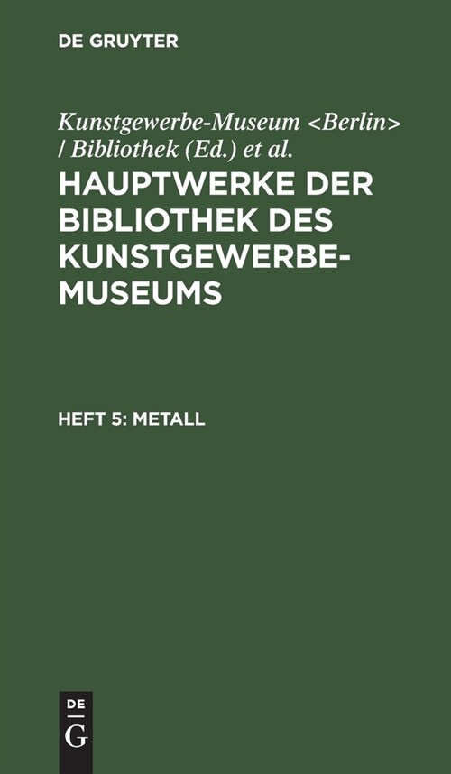 Metall (Hardcover, Reprint 2021)