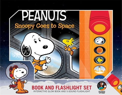 Peanuts: Snoopy Goes to Space Book and 5-Sound Flashlight Set [With Flashlight] (Board Books)