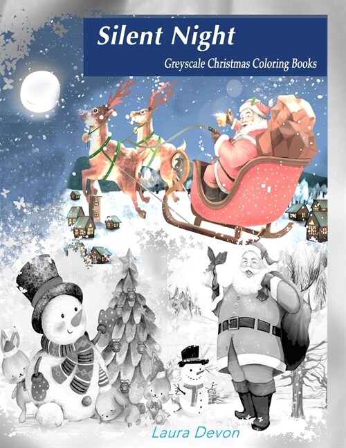Greyscale Christmas Coloring Books (Paperback)