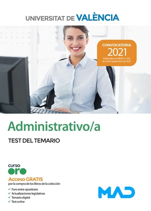 ADMINISTRATIVO/A UNIVERSITAT VALENCIA TEST DEL TEM (Paperback)