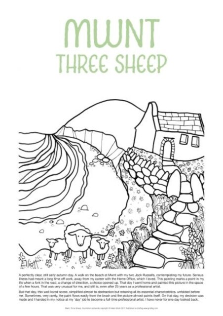 Helen Elliott Poster: Mwnt Three Sheep (Poster)
