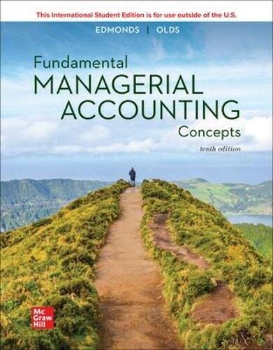 ISE Fundamental Managerial Accounting Concepts (Paperback, 10 ed)