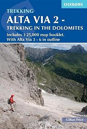 Alta Via 2 - Trekking in the Dolomites : Includes 1:25,000 map booklet. With Alta Vie 3-6 in outline (Paperback, 5 Revised edition)