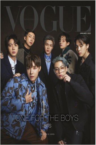 [중고] VOGUE (월간 홍콩): 2022년 01월호 BTS 방탄소년단 - Black