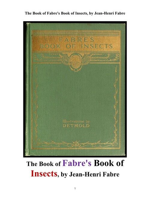 파브르 곤충기 (The Book of Fabre's Book of Insects, by Jean-Henri Fabre) 커버