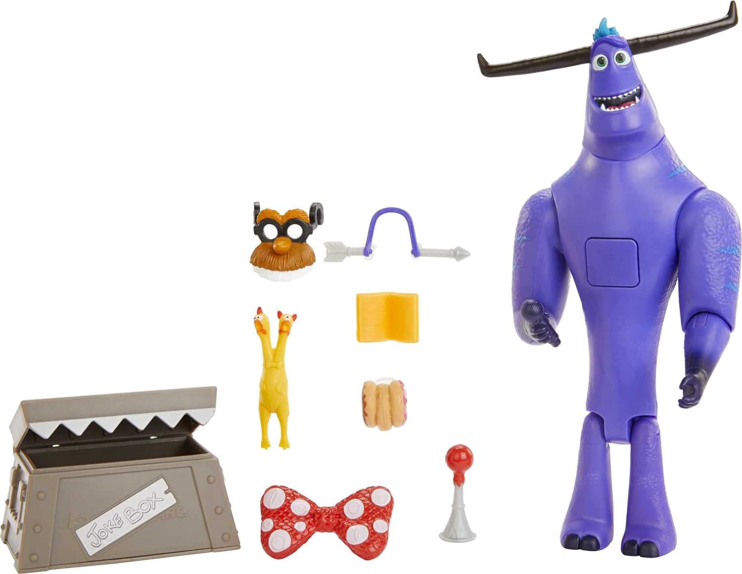 Monsters at Work Tylor Tuskmon The Jokester Feature Figure Talking Interactive Disney Plus Character Toy with Accessories, Posable Authentic Look & So