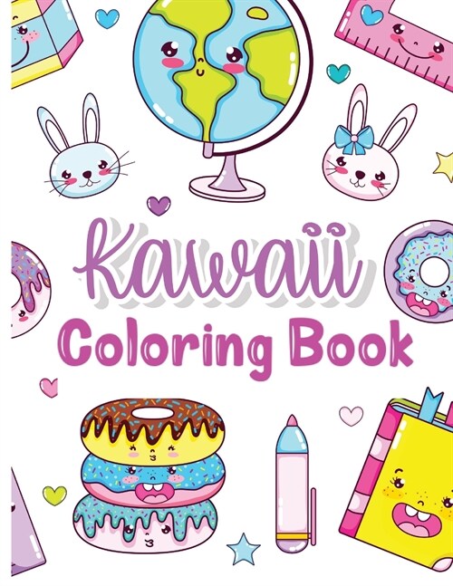 Kawaii Coloring Book: Kids Coloring Book with Funny Kawaii - Coloring Books - Gifts for Children - Kawaii Doodle Coloring Pages for Kids - A (Paperback)