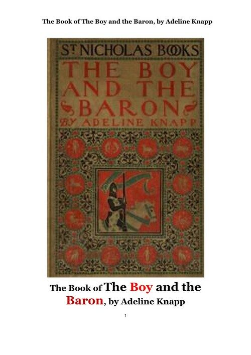 소년과 남작 (The Book of The Boy and the Baron, by Adeline Knapp) 커버