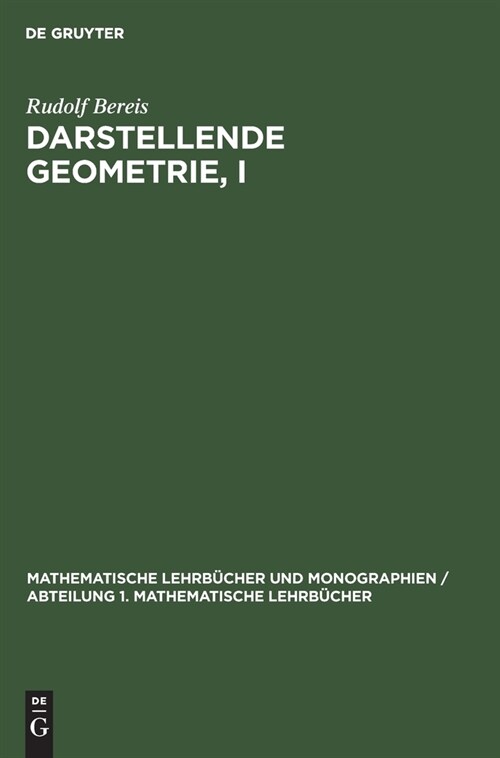 Darstellende Geometrie, I (Hardcover, Reprint 2021)