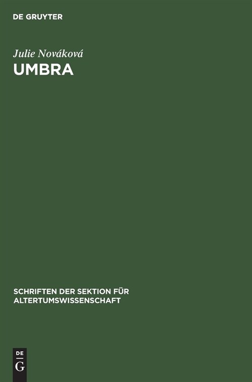Umbra: Ein Beitrag Zur Dichterischen Semantik (Hardcover, Reprint 2021)