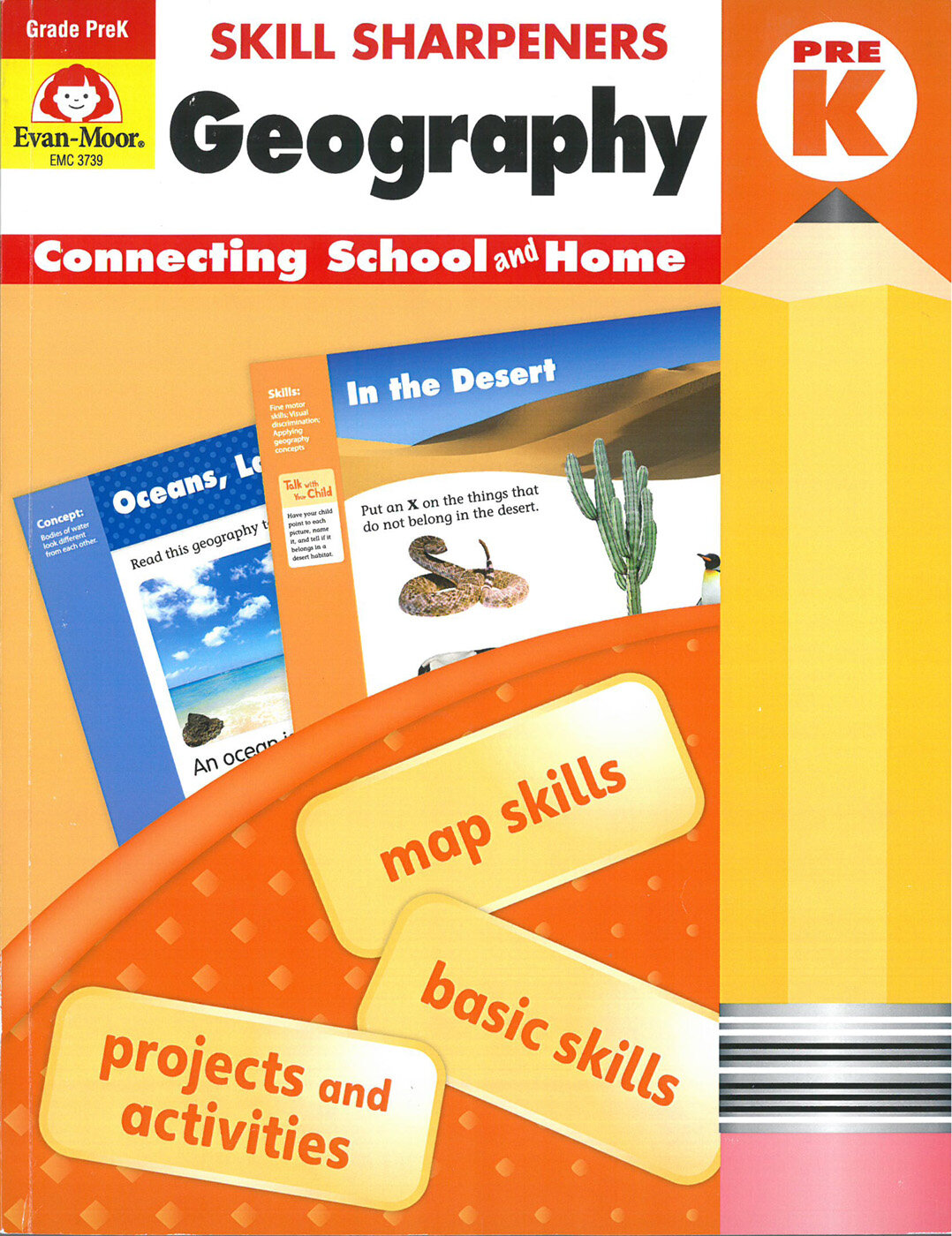 [Evan-Moor] Skill Sharpeners Geography Pre K (Student Book + MP3 CD)