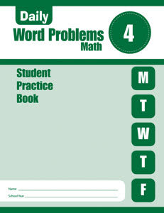 Daily Word Problems Math, Grade 4 Student Workbook (5-Pack) (Paperback)