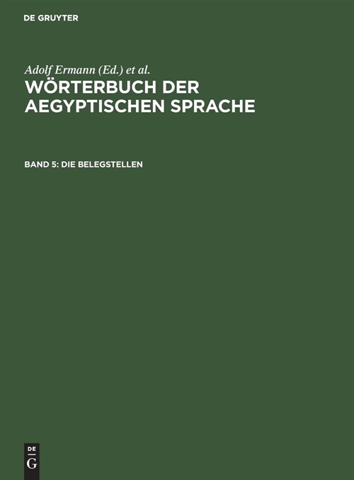 Die Belegstellen (Hardcover, Reprint 2021)