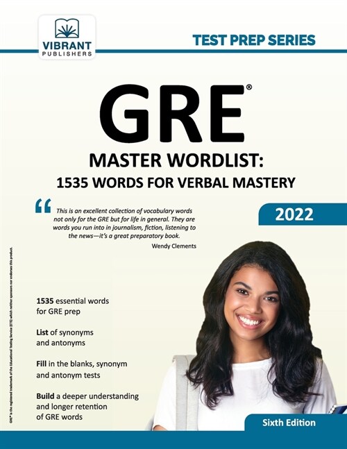 GRE Master Wordlist: 1535 Words for Verbal Mastery (Paperback)