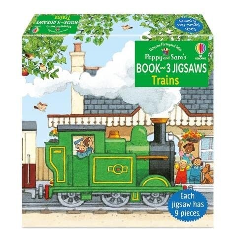 Poppy and Sams Book and 3 Jigsaws: Trains (Paperback)