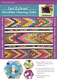 Fast2clean Hexa-Go-Go Quilt Microfiber Cleaning Cloths: 1 Large Cloth, Plus 1 Medium and 2 Mini Static-Cling Cleaners (Fabric)