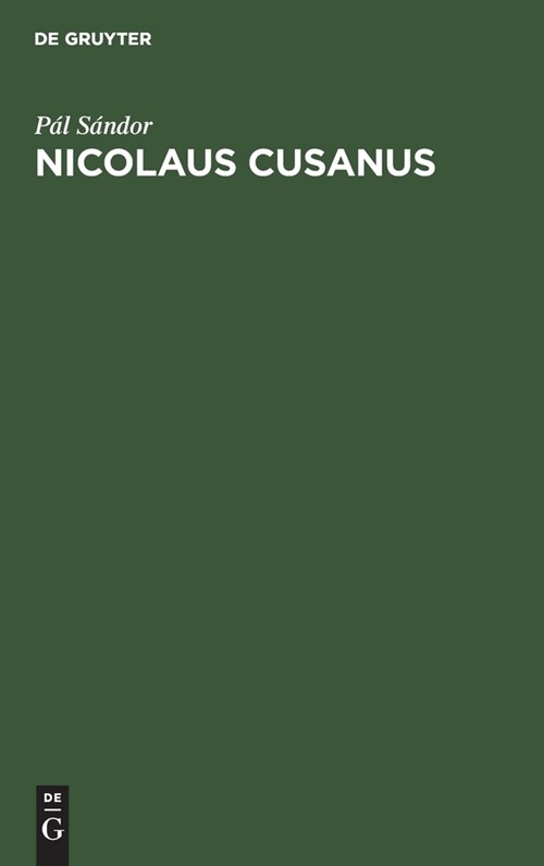 Nicolaus Cusanus (Hardcover, Reprint 2021)