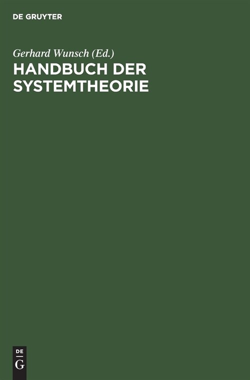 Handbuch der Systemtheorie (Hardcover, Reprint 2021)