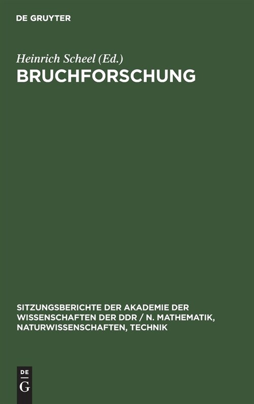 Bruchforschung (Hardcover, Reprint 2021)
