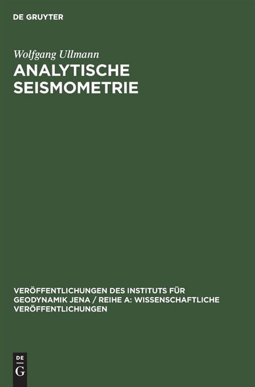 Analytische Seismometrie (Hardcover, Reprint 2021)