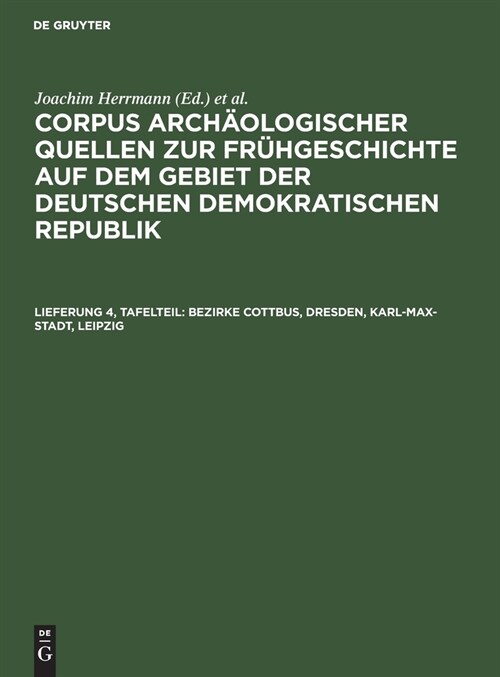 Bezirke Cottbus, Dresden, Karl-Max-Stadt, Leipzig (Hardcover, Reprint 2021)
