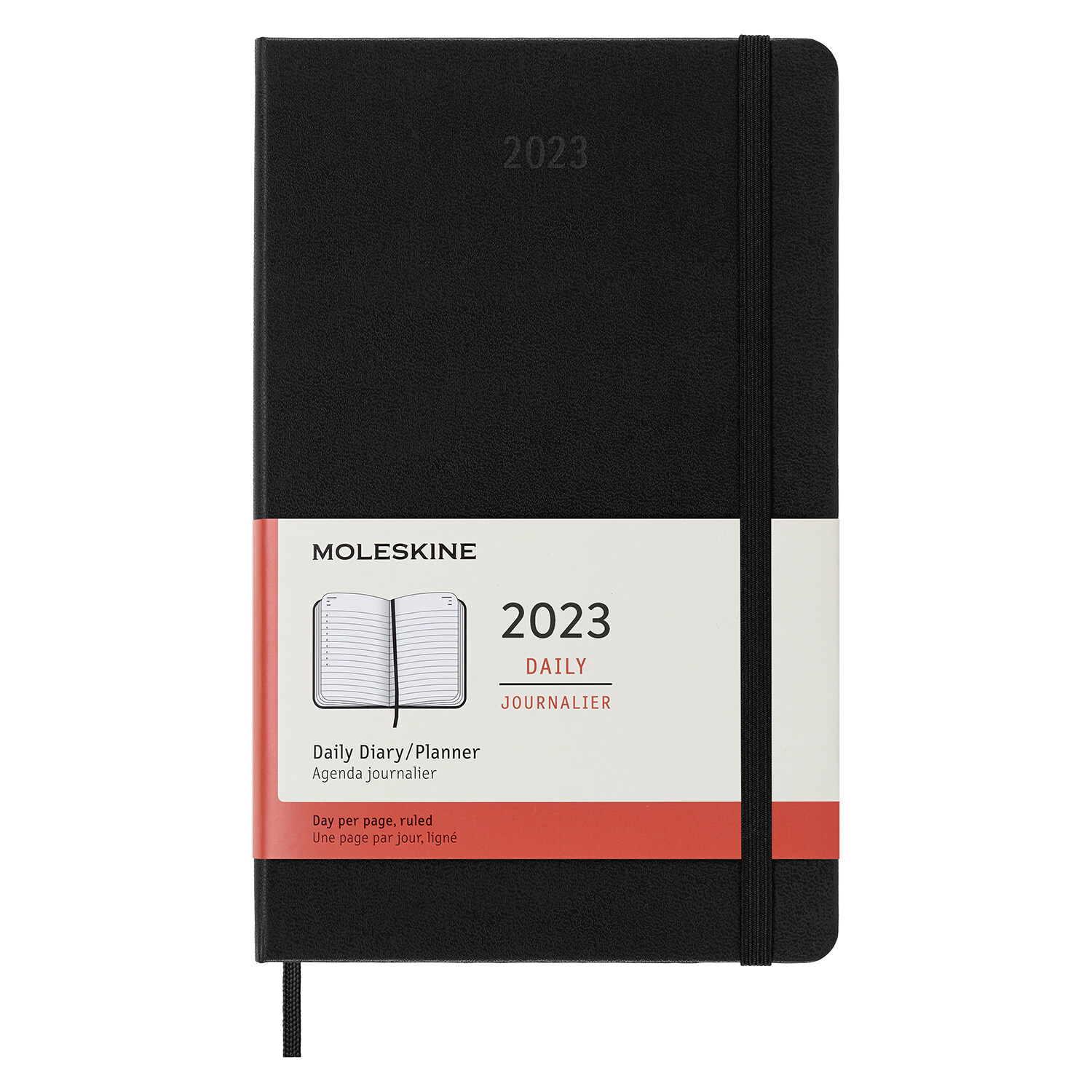 Moleskine 2023 Daily Planner, 12m, Large, Black, Hard Cover (5 X 8.25) (Other)