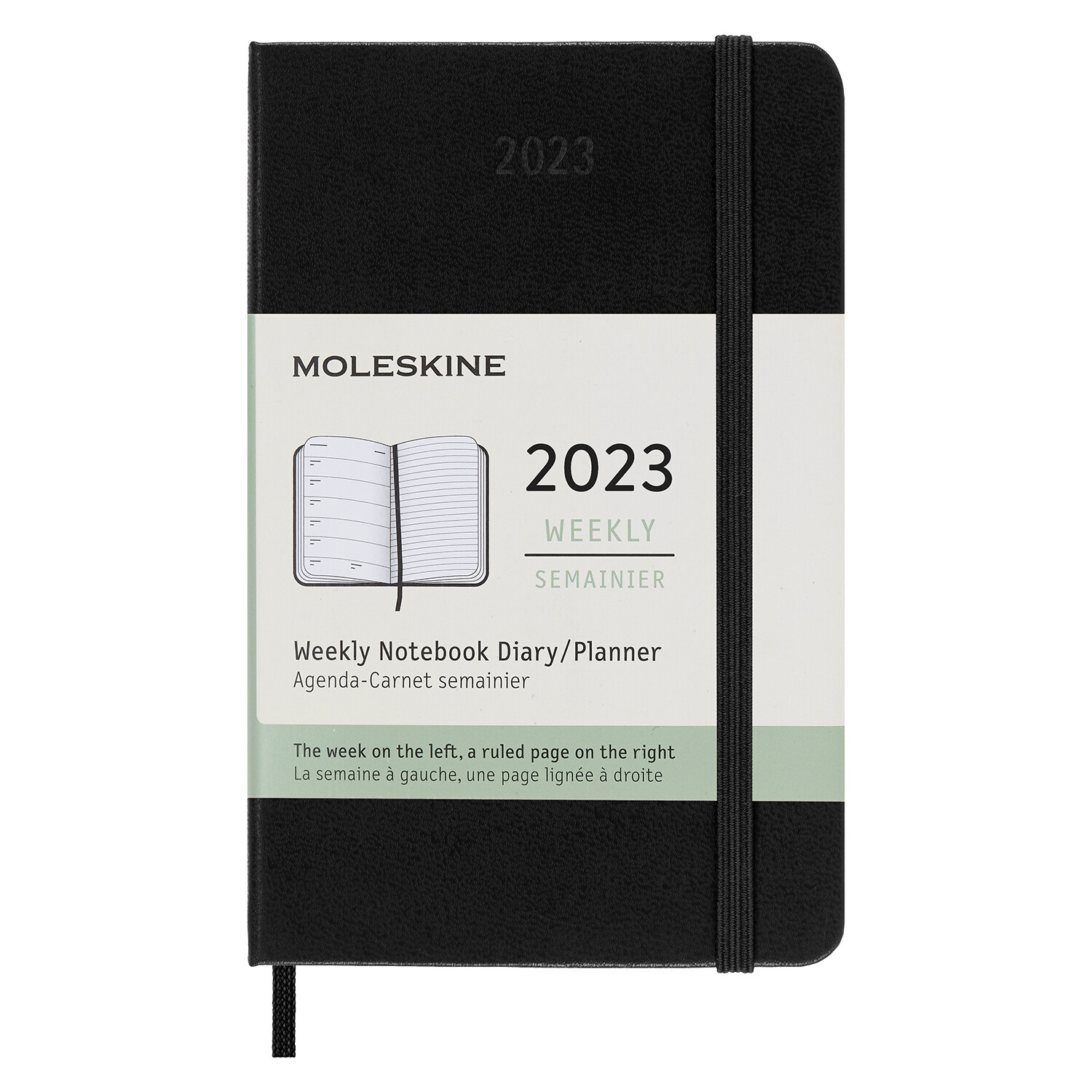 Moleskine 2023 Weekly Notebook Planner, 12m, Pocket, Black, Hard Cover (3.5 X 5.5) (Other)