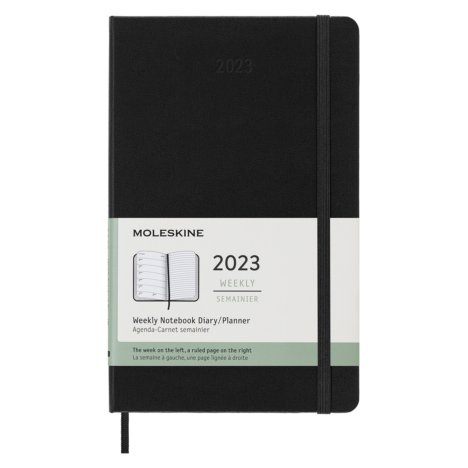 Moleskine 2023 Weekly Notebook Planner, 12m, Large, Black, Hard Cover (5 X 8.25) (Other)