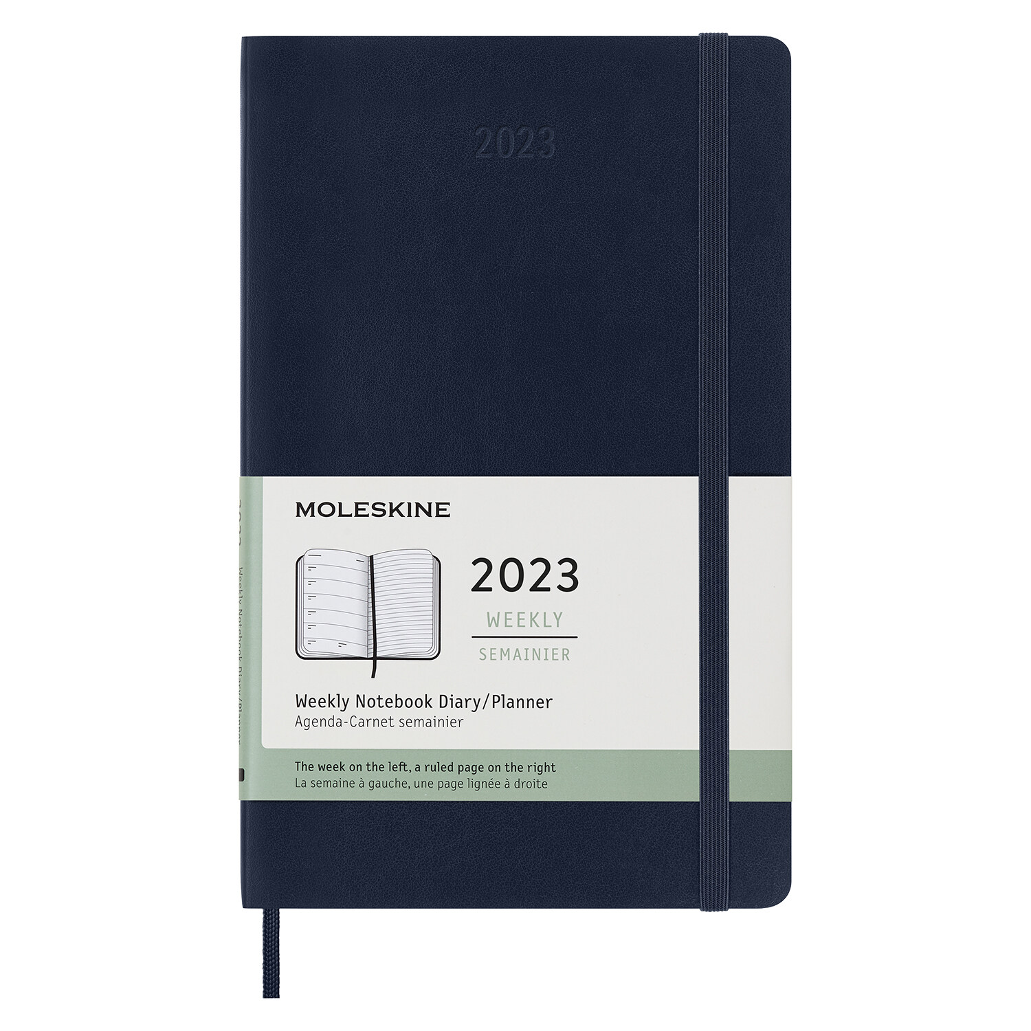 Moleskine 2023 Weekly Notebook Planner, 12m, Large, Saphire Blue, Soft Cover (5 X 8.25) (Other)