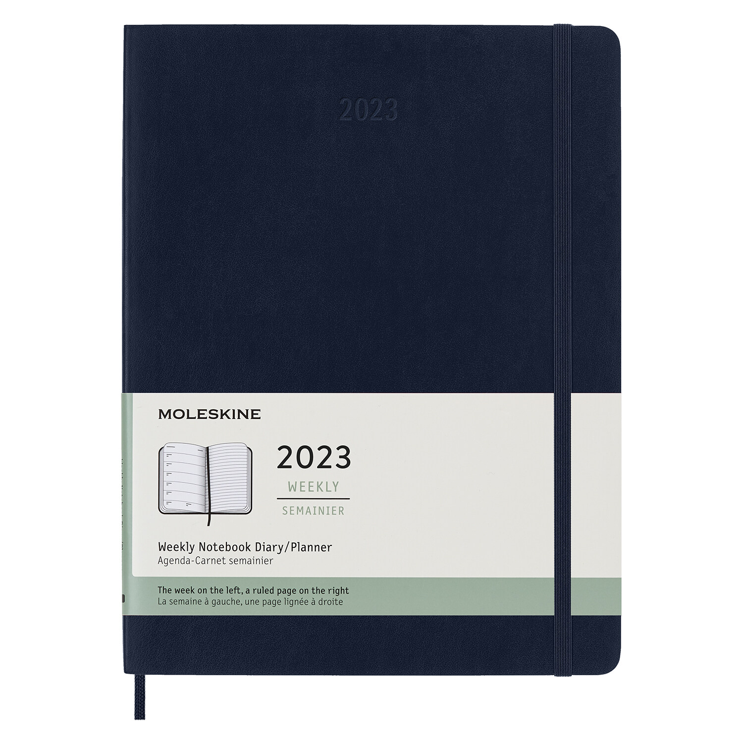 Moleskine 2023 Weekly Notebook Planner, 12m, Extra Large, Saphire Blue, Soft Cover (7.5 X 10) (Other)