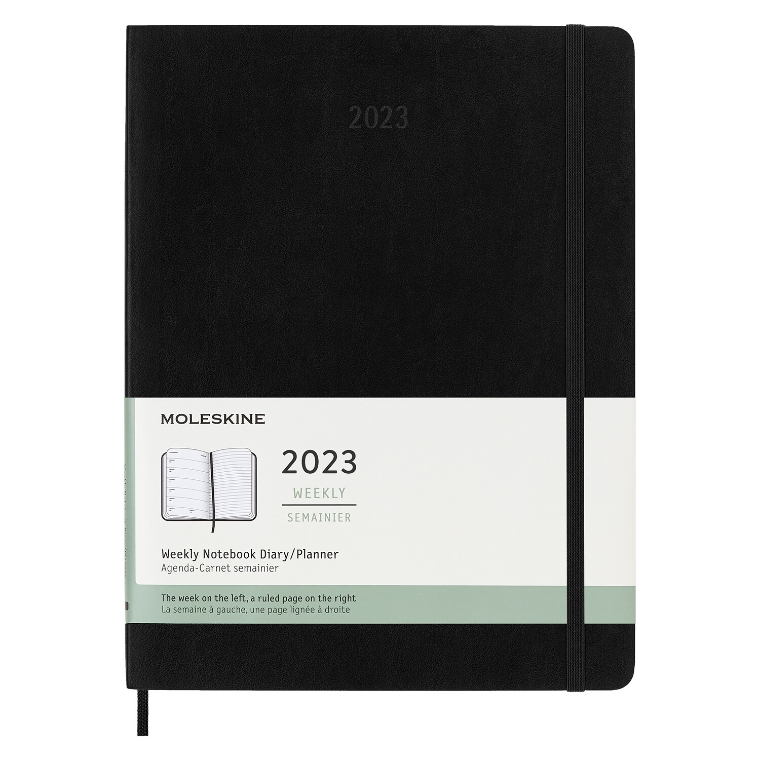 Moleskine 2023 Weekly Notebook Planner, 12m, Extra Large, Black, Soft Cover (7.5 X 10) (Other)