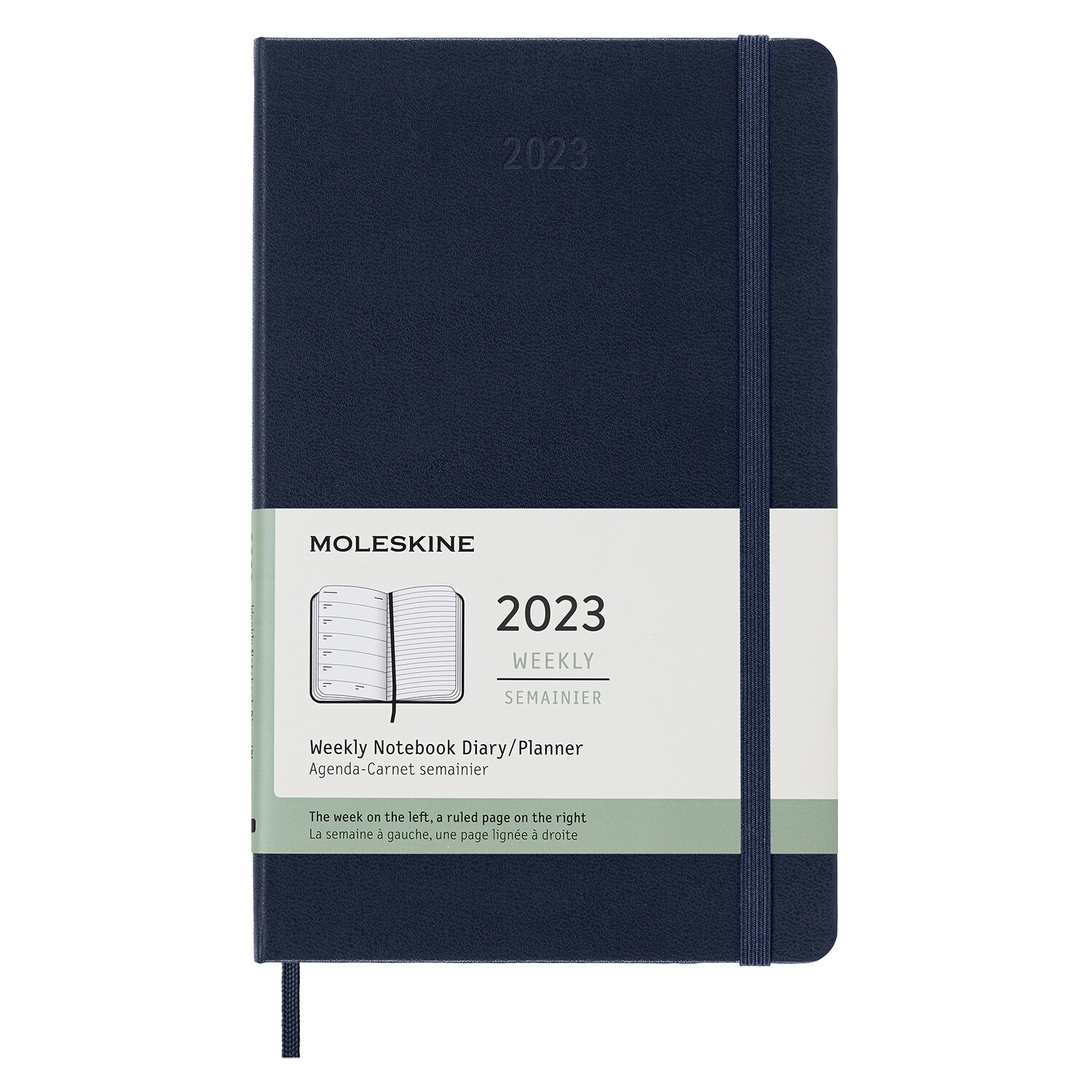 Moleskine 2023 Weekly Notebook Planner, 12m, Large, Saphire Blue, Hard Cover (5 X 8.25) (Other)