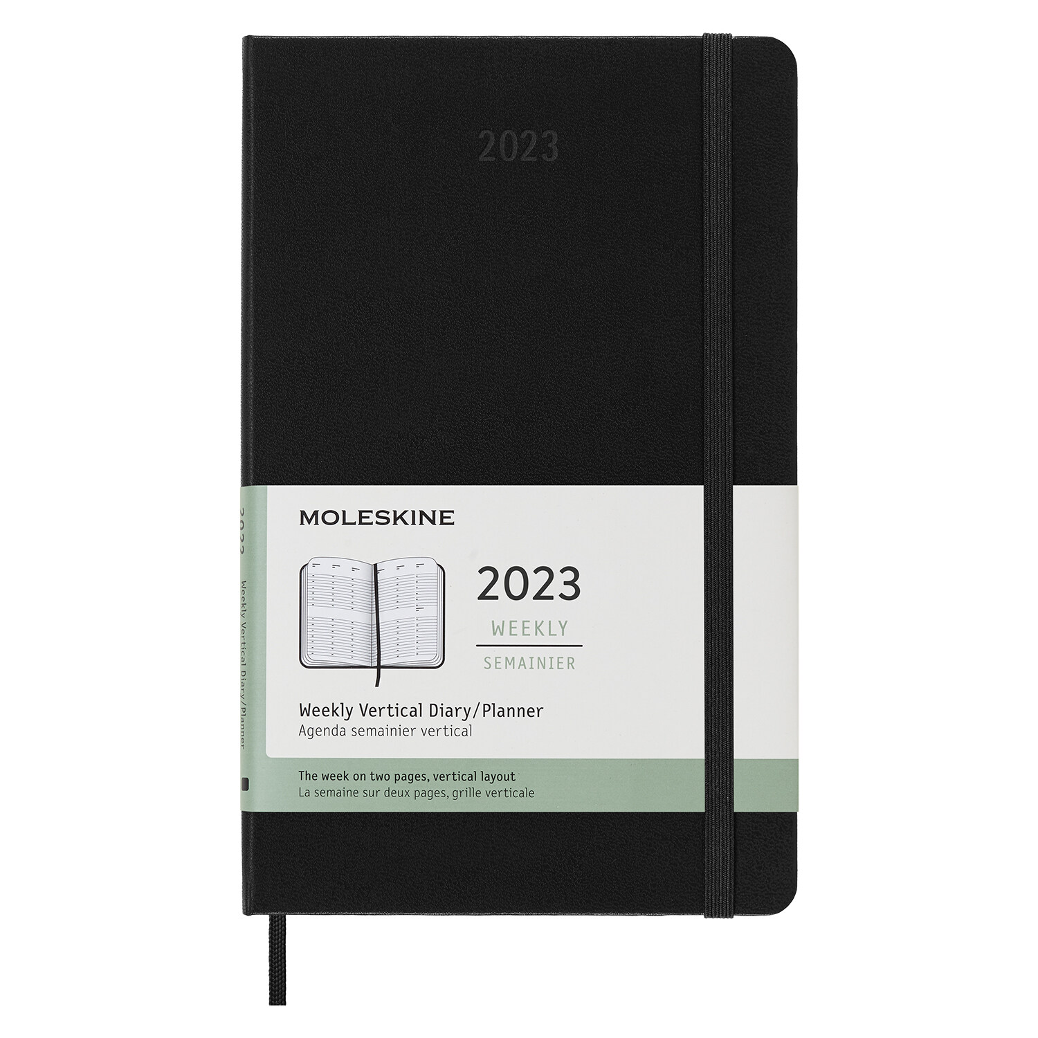Moleskine 2023 Weekly Vertical Planner, 12m, Large, Black, Hard Cover (5 X 8.25) (Other)