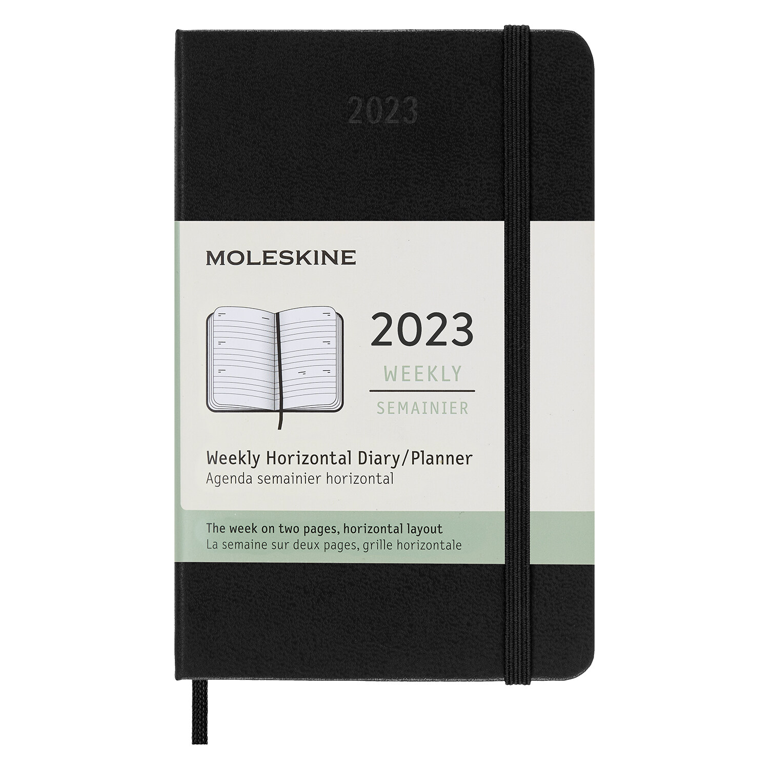 Moleskine 2023 Weekly Horizontal Planner, 12m, Pocket, Black, Hard Cover (3.5 X 5.5) (Other)