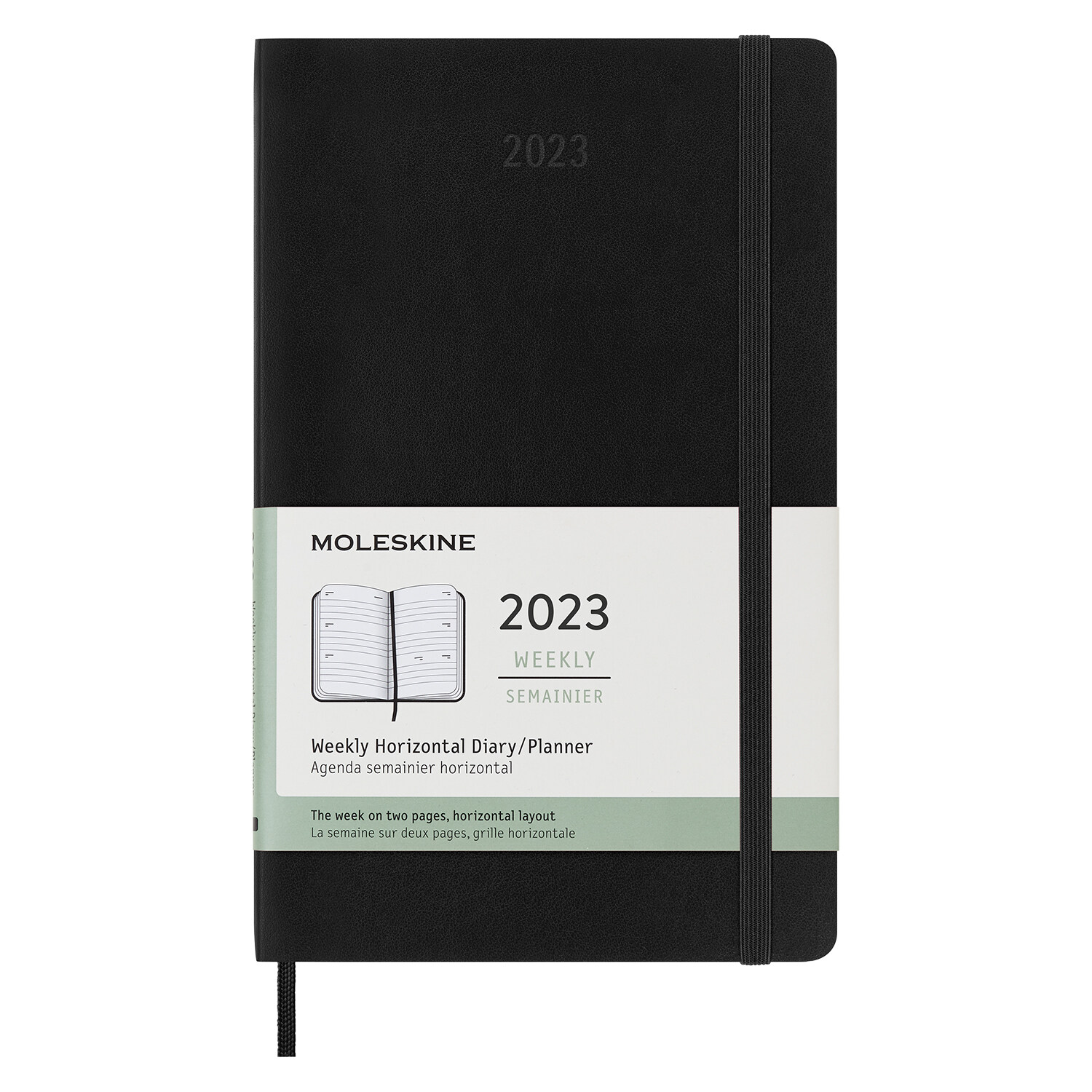 Moleskine 2023 Weekly Horizontal Planner, 12m, Large, Black, Hard Cover (5 X 8.25) (Other)
