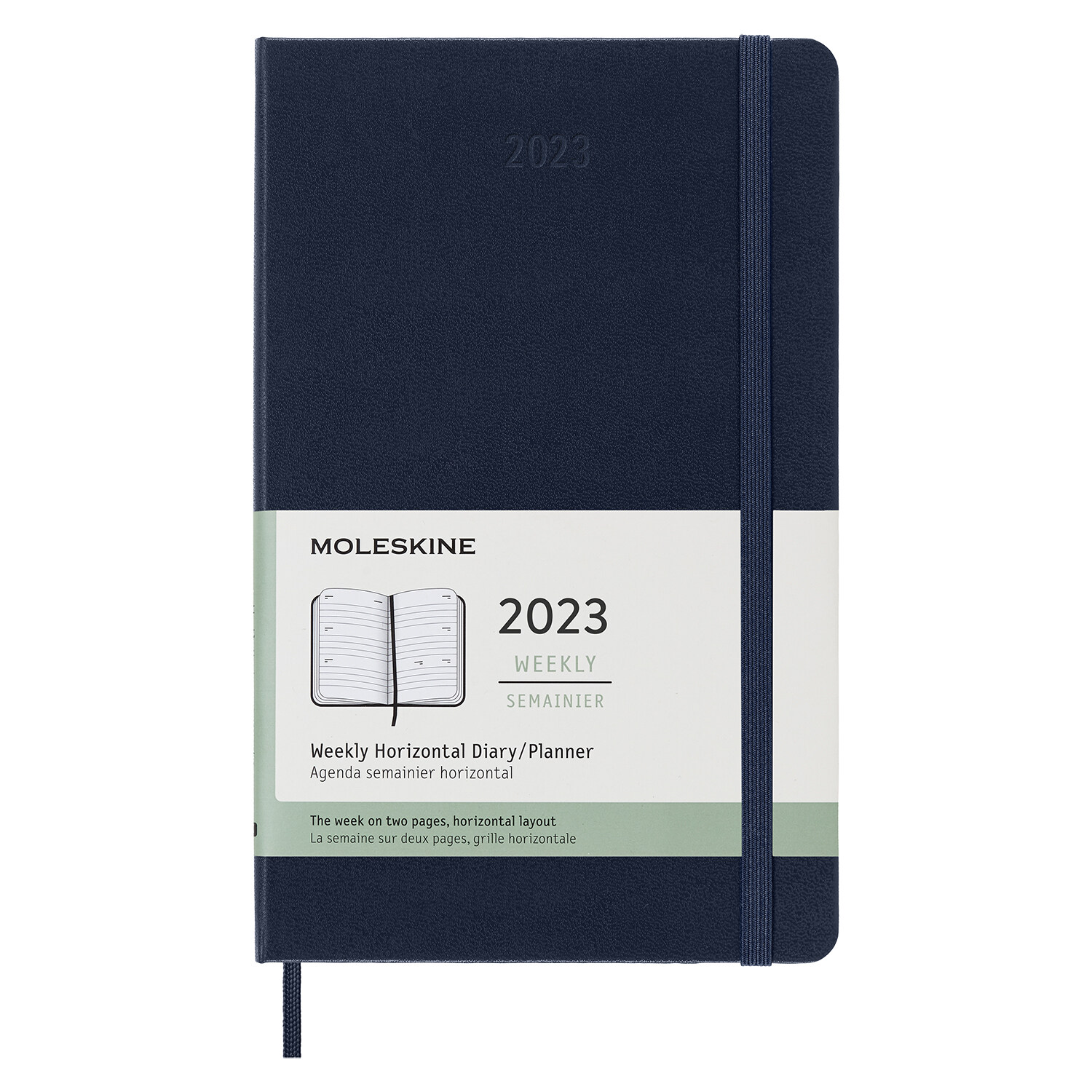 Moleskine 2023 Weekly Horizontal Planner, 12m, Large, Saphire Blue, Hard Cover (5 X 8.25) (Other)