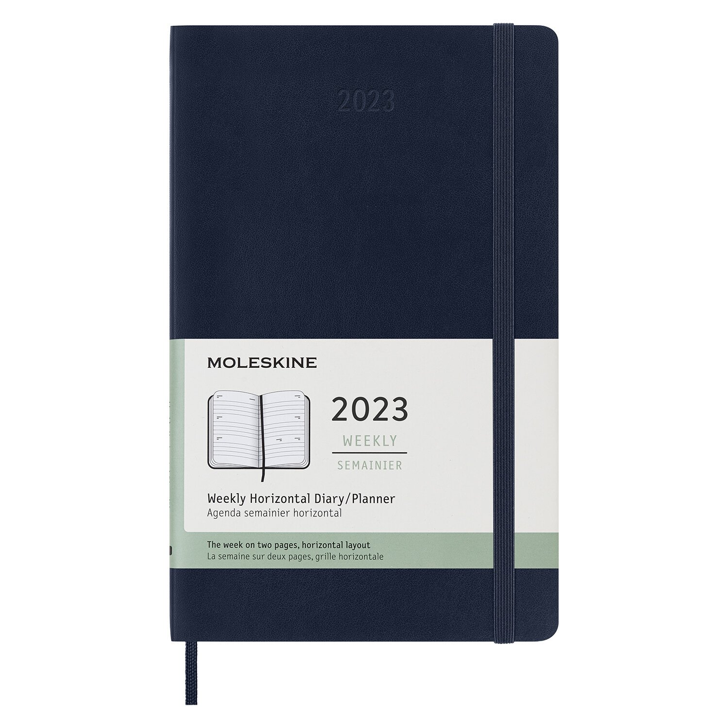 Moleskine 2023 Weekly Horizontal Planner, 12m, Large, Saphire Blue, Soft Cover (5 X 8.25) (Other)