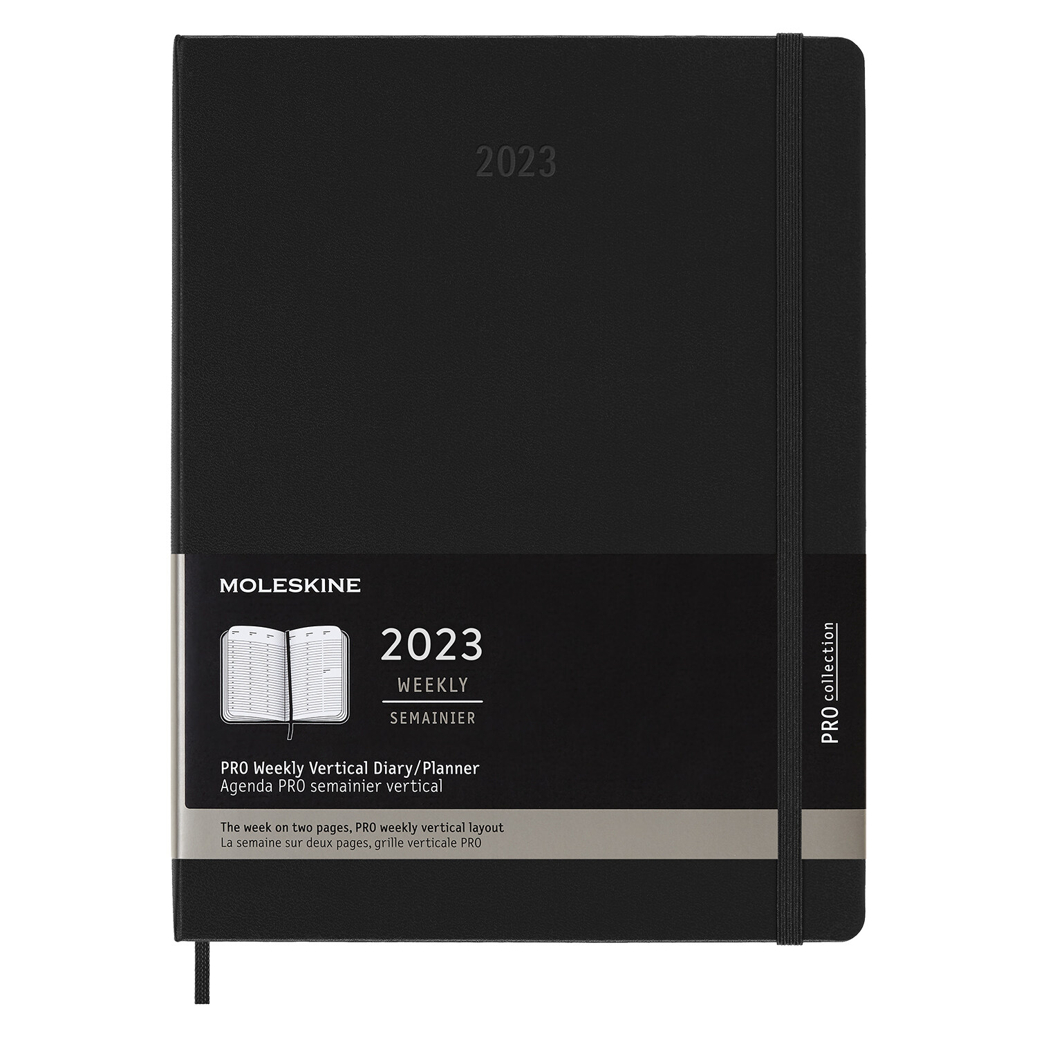 Moleskine 2023 Professional Vertical Weekly Planner, 12m, Extra Large, Black, Hard Cover (7.5 X 10) (Other)