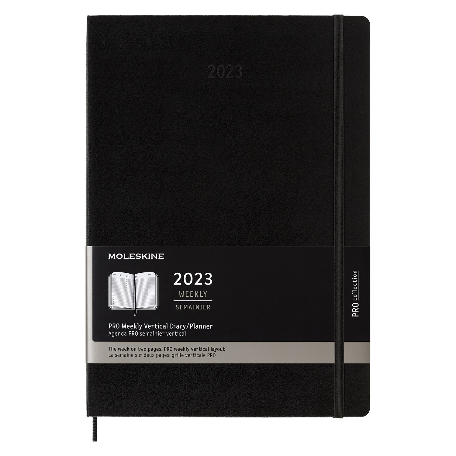 Moleskine 2023 Professional Vertical Weekly Planner, 12m, A4, Black, Hard Cover (8.25 X 11.75) (Other)