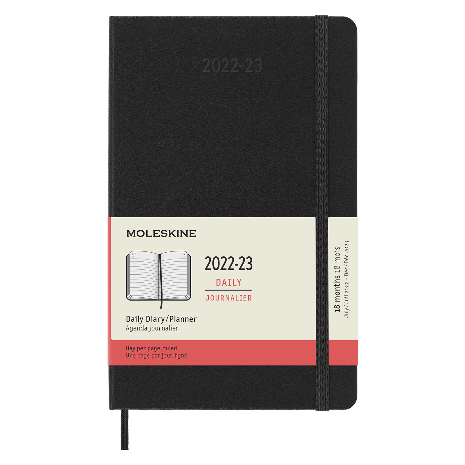 Moleskine 2023 Daily Planner, 18m, Large, Black, Hard Cover (5 X 8.25) (Other)