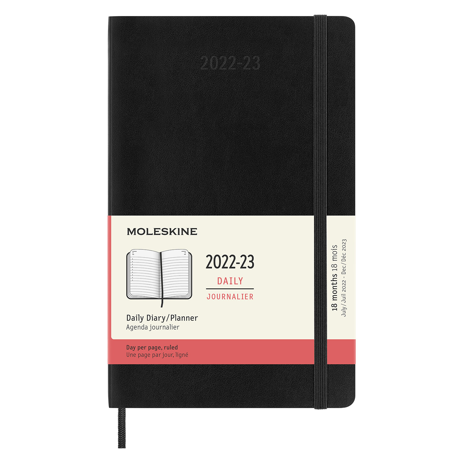 Moleskine 2023 Daily Planner, 18m, Large, Black, Soft Cover (5 X 8.25) (Other)