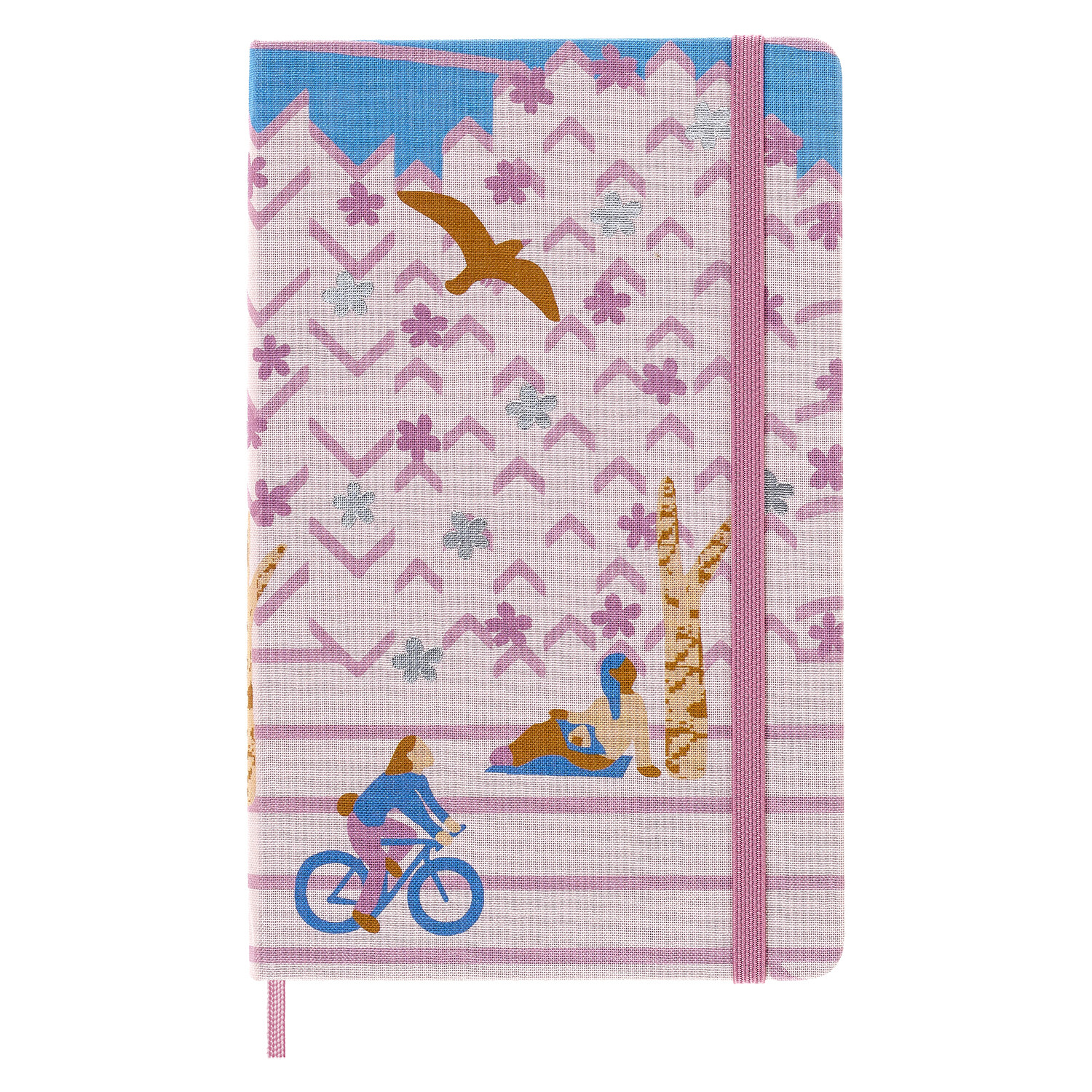 Moleskine Limited Edition Notebook Sakura, Large, Ruled, Bicycle, Canvas Hard Cover (5 X 8.25) (Hardcover)