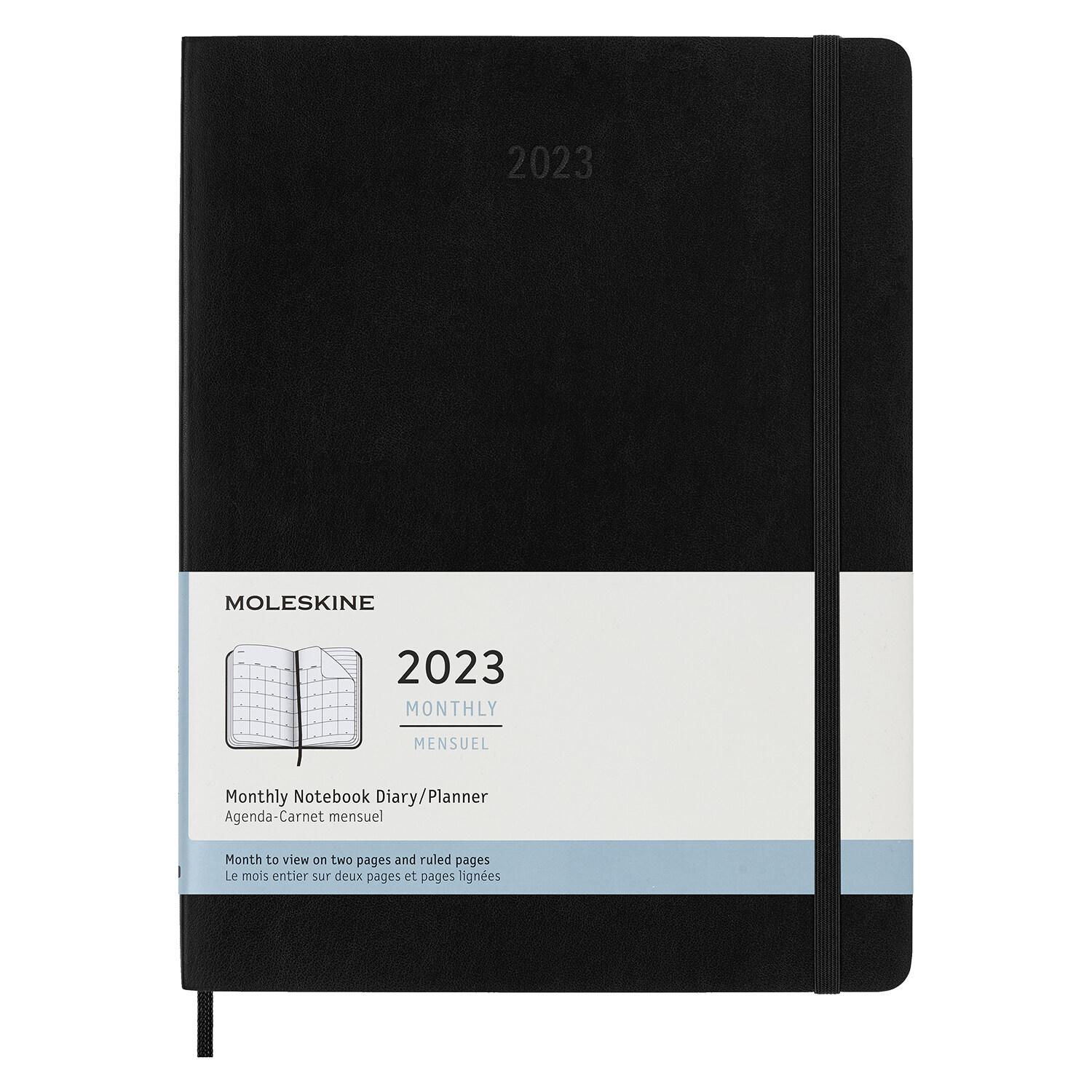 Moleskine 2023 Monthly Planner, 12m, Extra Large, Black, Hard Cover (7.5 X 10) (Other)