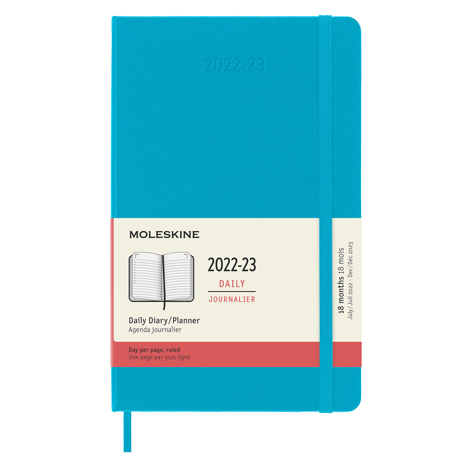Moleskine 2023 Daily Planner, 18m, Large, Manganese Blue, Hard Cover (5 X 8.25) (Other)