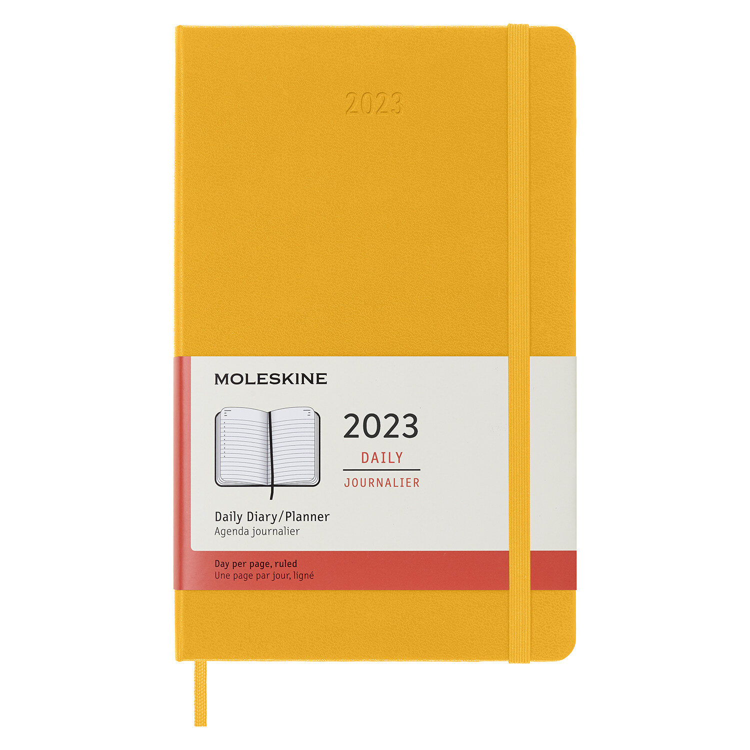 Moleskine 2023 Daily Planner, 12m, Large, Orange Yellow, Hard Cover (5 X 8.25) (Other)