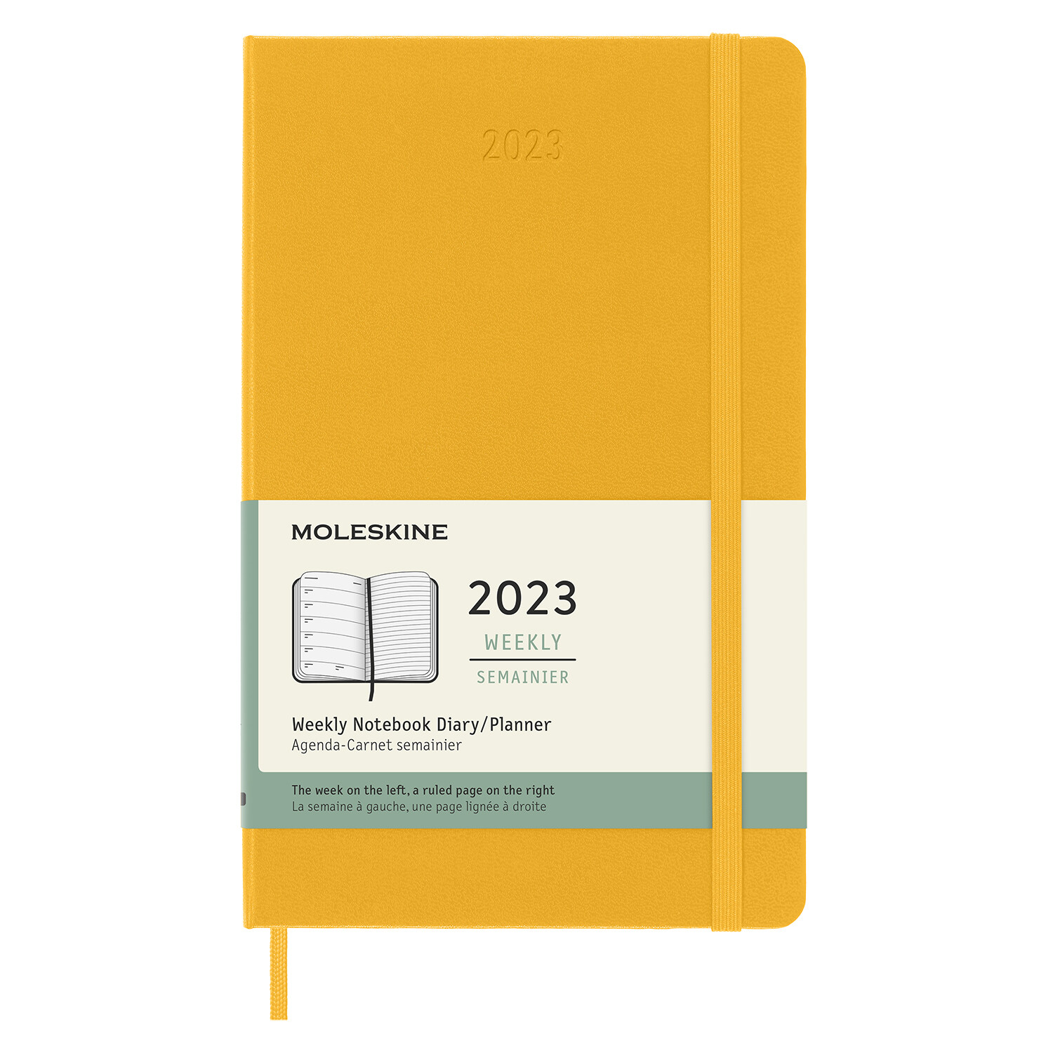 Moleskine 2023 Weekly Notebook Planner, 12m, Large, Orange Yellow, Hard (5 X 8.25) (Other)