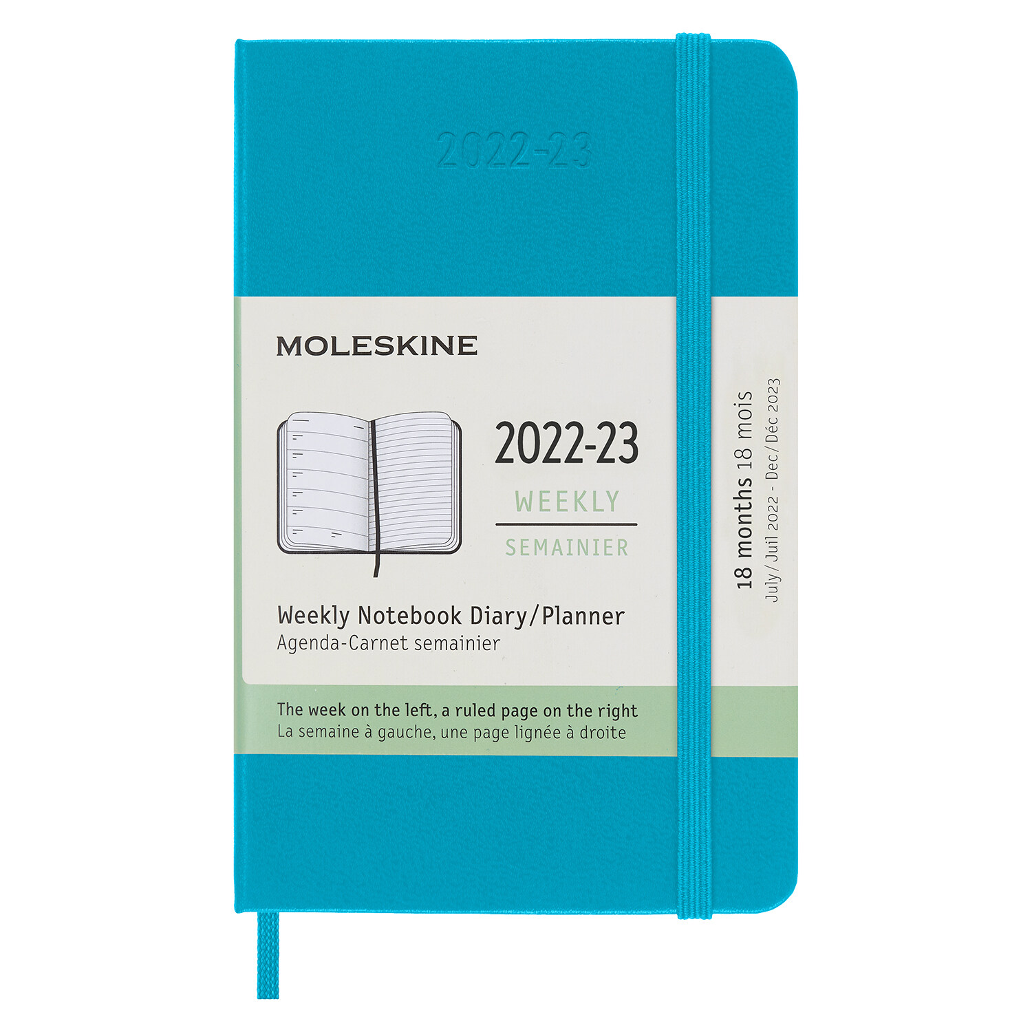 Moleskine 2023 Weekly Notebook Planner, 18m, Pocket, Manganese Blue, Hard Cover (3.5 X 5.5) (Other)