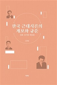 한국 근대시론의 계보와 규준 : 임화·김기림·박용철 표지이미지