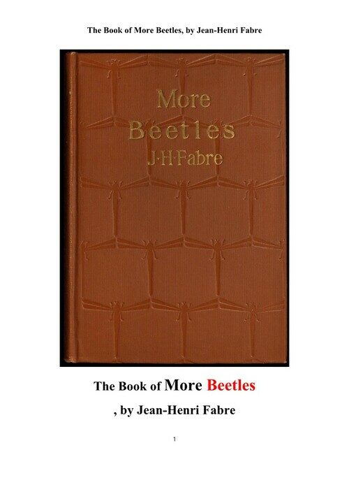 파브르의 더 많은 딱정벌레들 (The Book of More Beetles, by Jean-Henri Fabre)