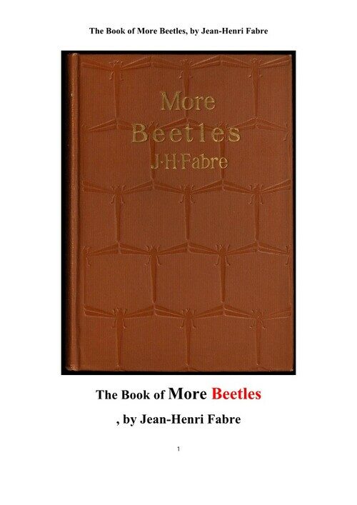 파브르의 더 많은 딱정벌레들 (The Book of More Beetles, by Jean-Henri Fabre) 커버